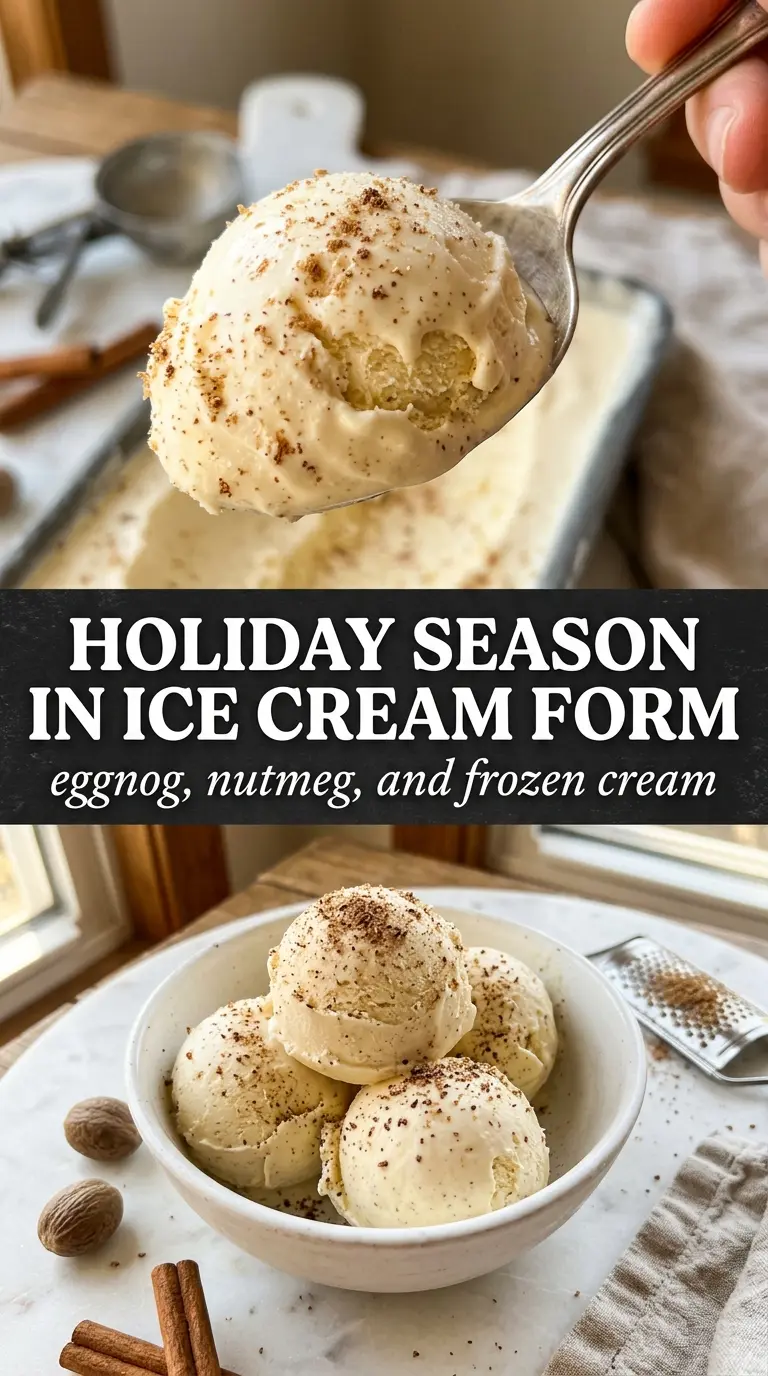 Eggnog Ice Cream creamy spiced custard