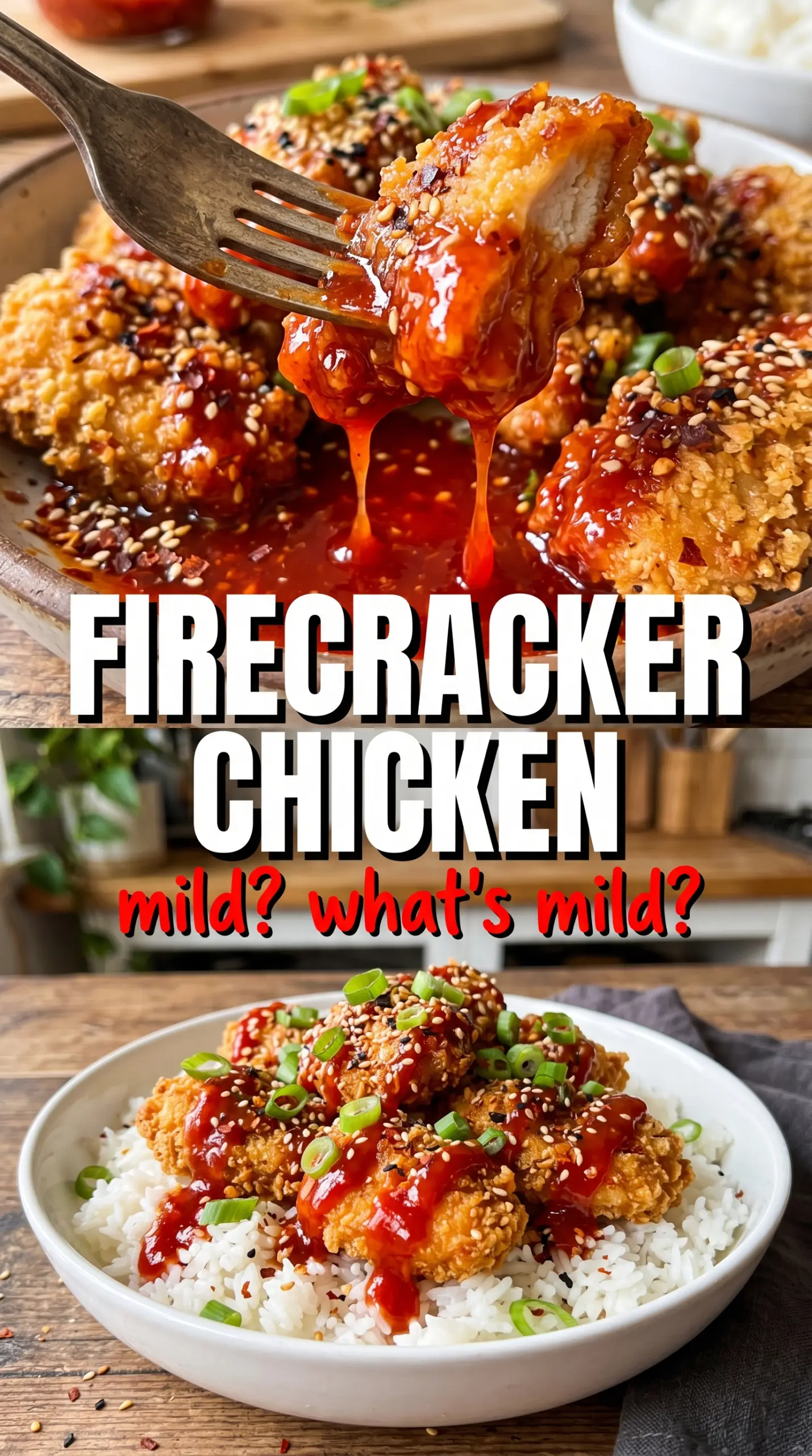 Firecracker Chicken crispy sweet-heat