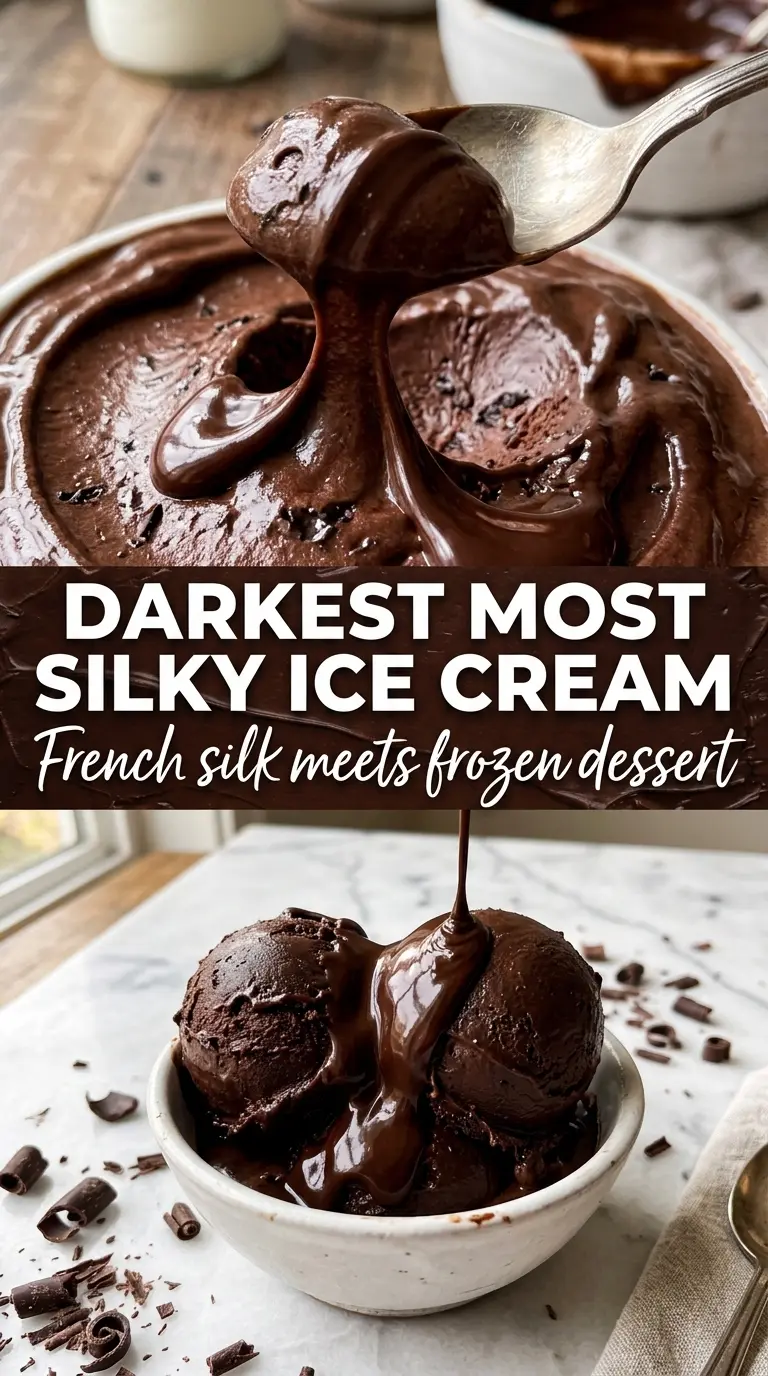 French Silk Ice Cream silky chocolate, mousse-like, decadent
