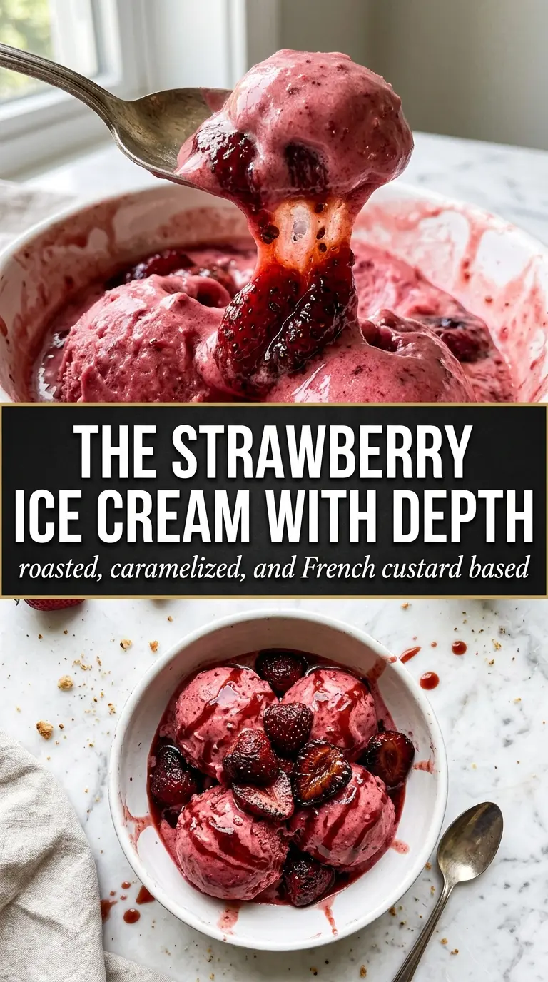 Scoop of homemade ice cream in a bowl