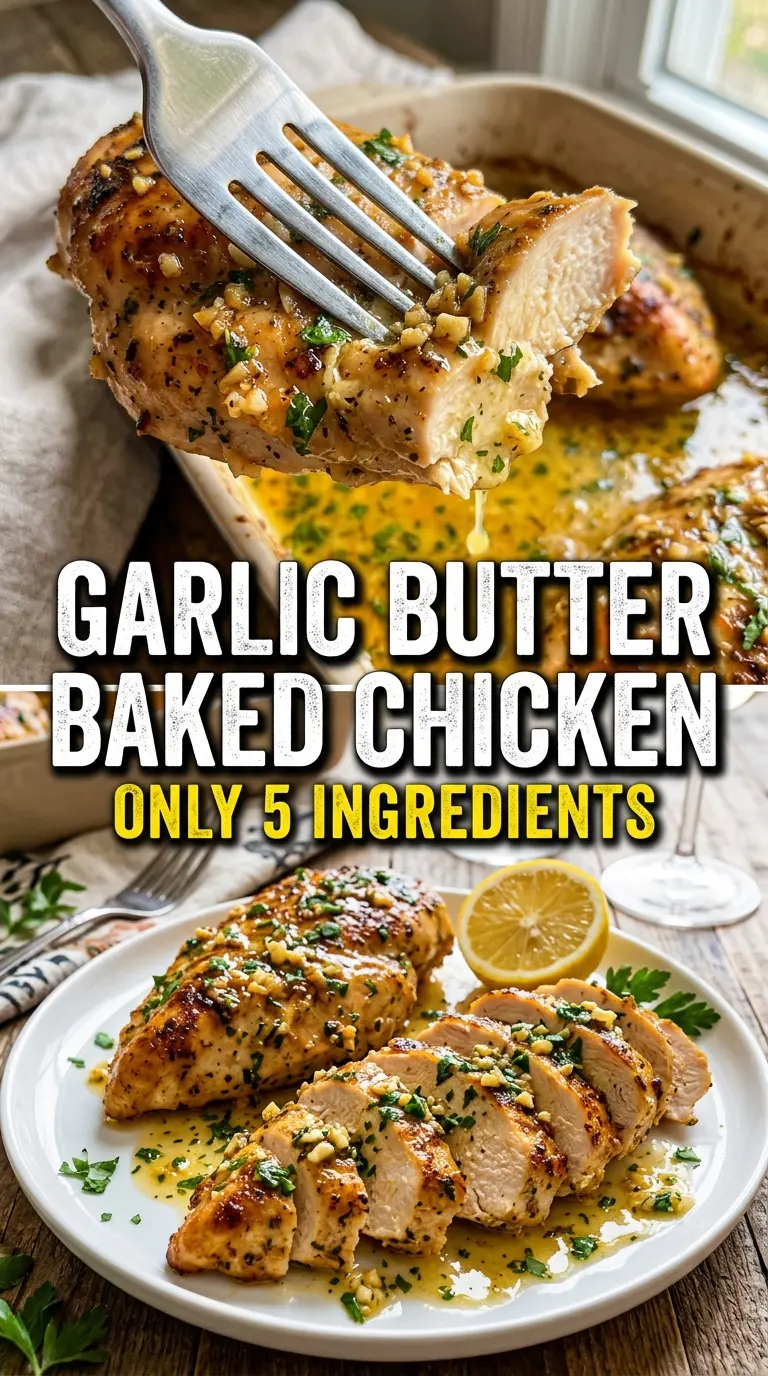 Garlic Butter Baked Chicken Breast golden herb butter