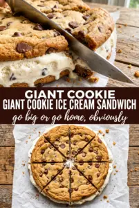 Giant Cookie Ice Cream Sandwiches