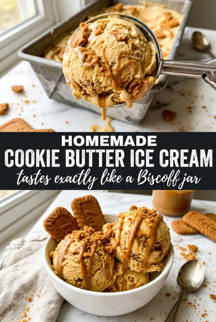 Homemade Cookie Butter Ice Cream