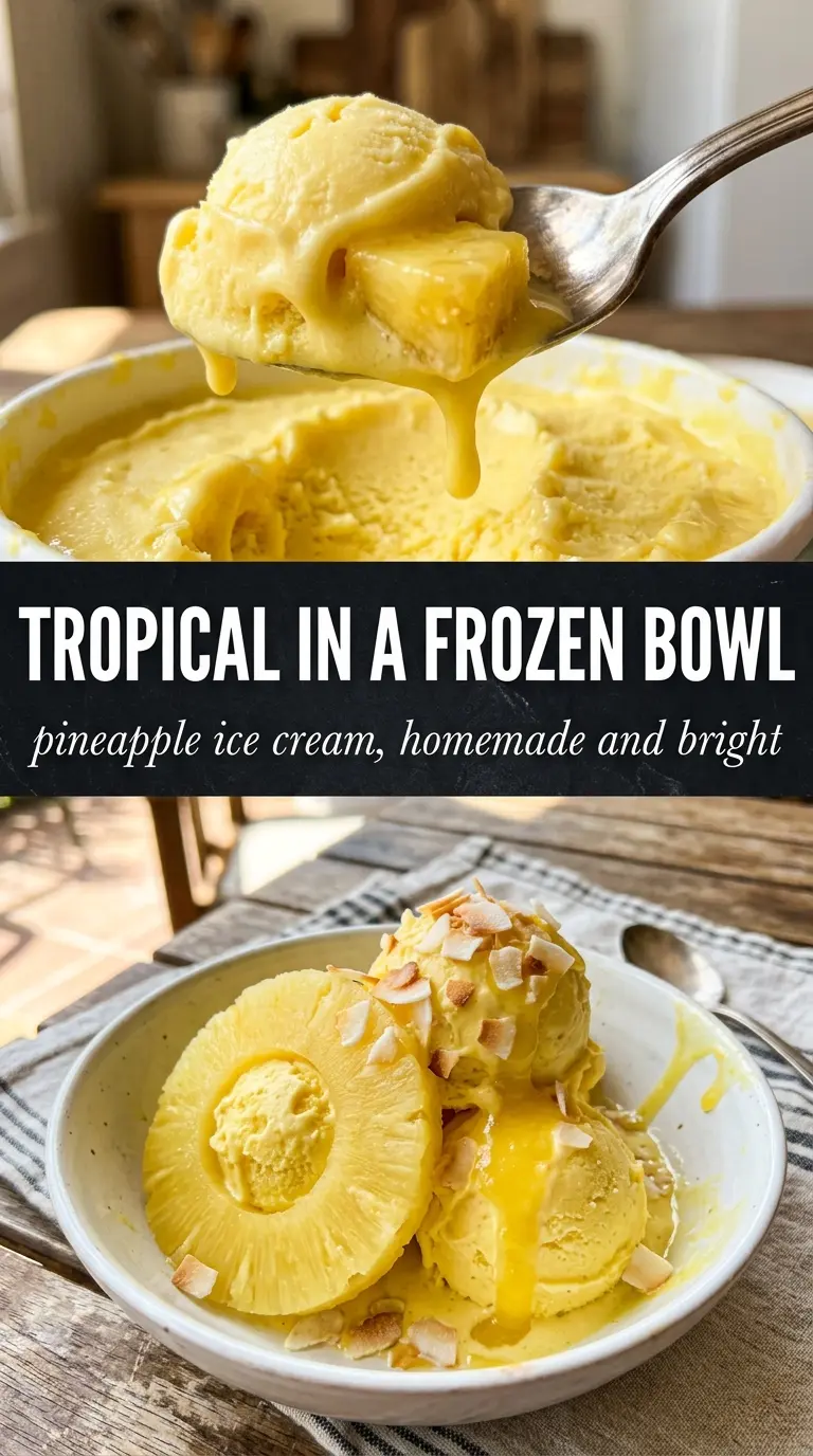 Scoop of homemade ice cream in a bowl
