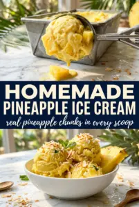 Homemade Pineapple Ice Cream