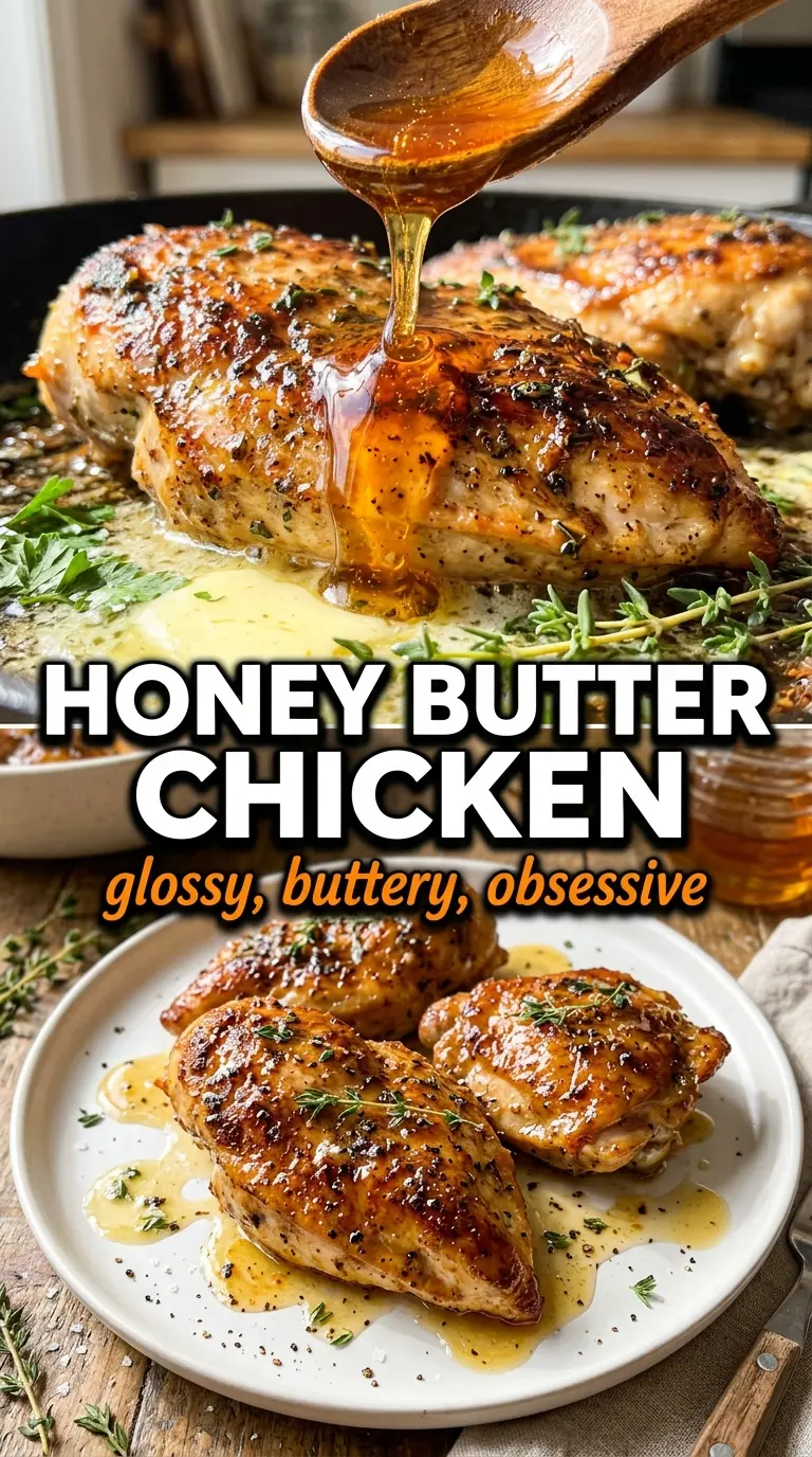 Honey Butter Chicken caramelized glossy skillet