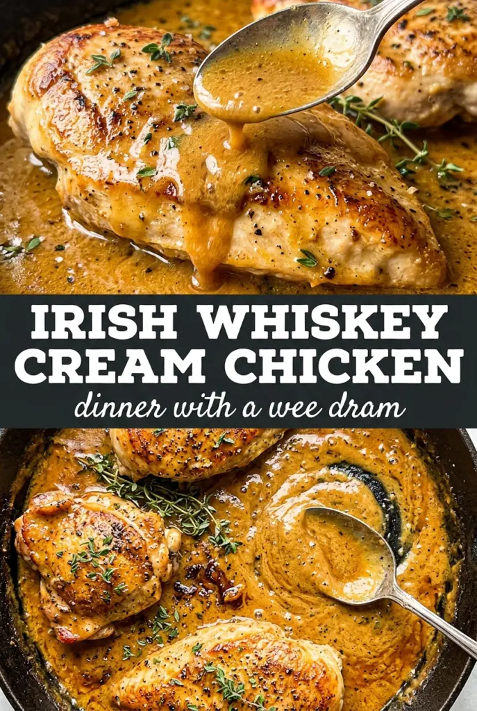 Irish Chicken in Whiskey Cream Sauce