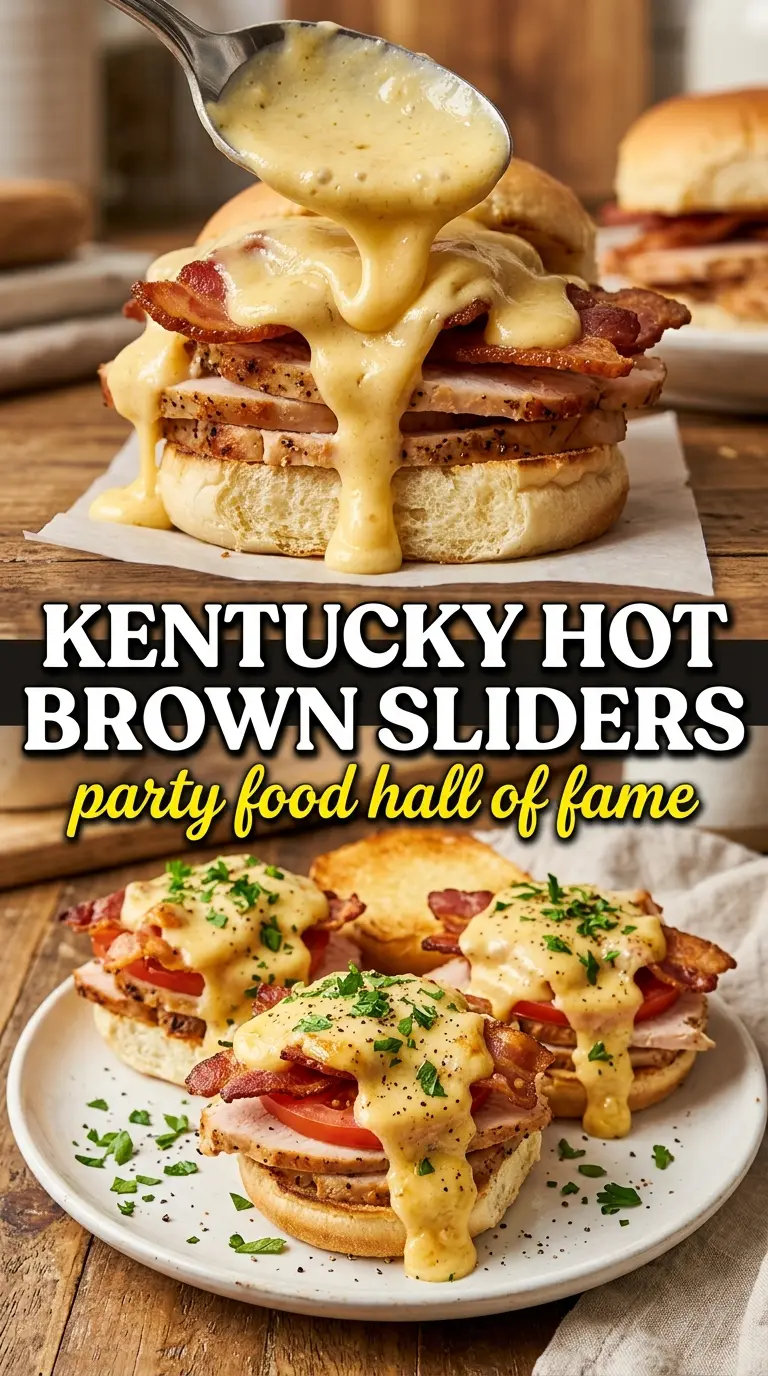 Kentucky Hot Brown Sliders cheesy pull-apart bacon