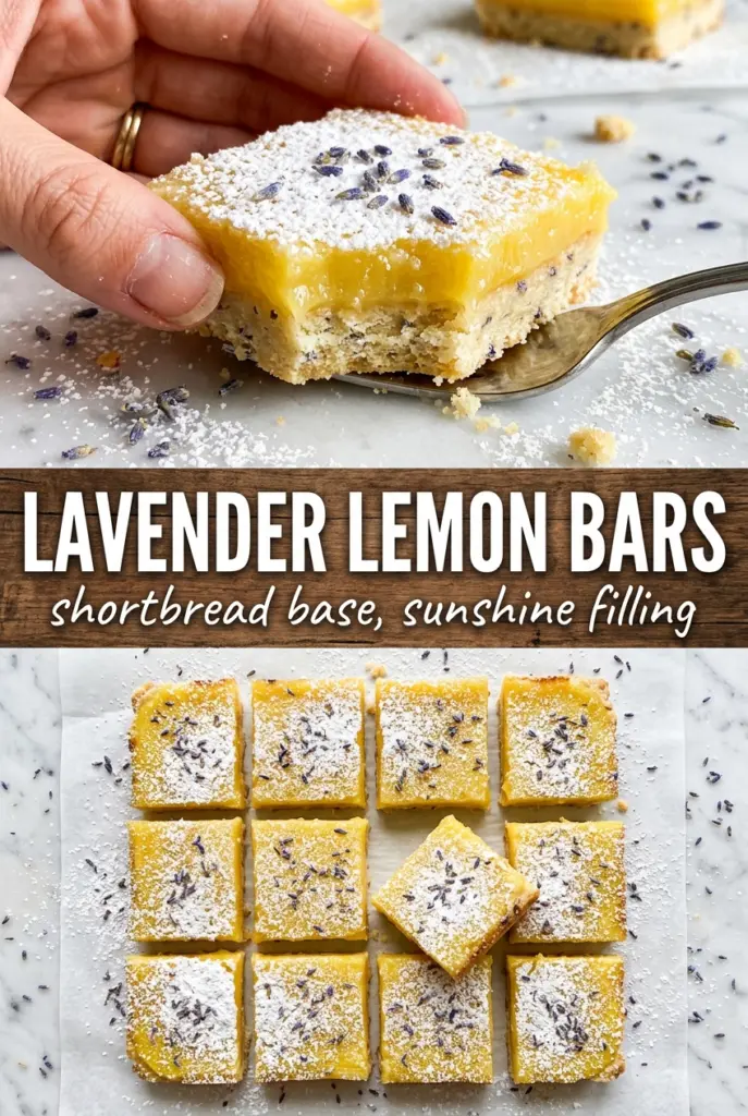 Lavender Shortbread Lemon Bars