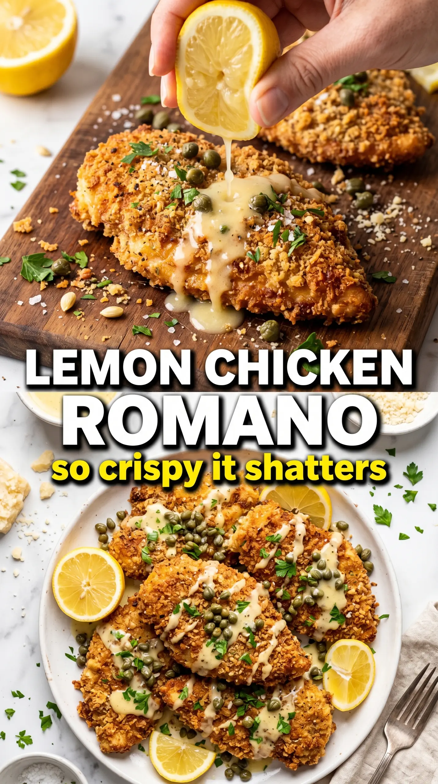 Lemon Chicken Romano crispy lemon chicken