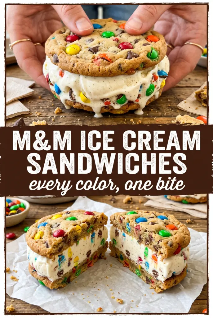 M&M Ice Cream Sandwiches