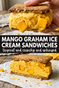 Mango Graham Ice Cream Sandwiches
