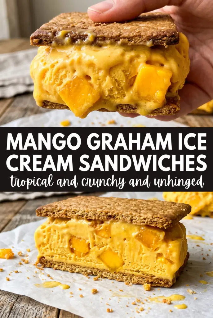 Mango Graham Ice Cream Sandwiches
