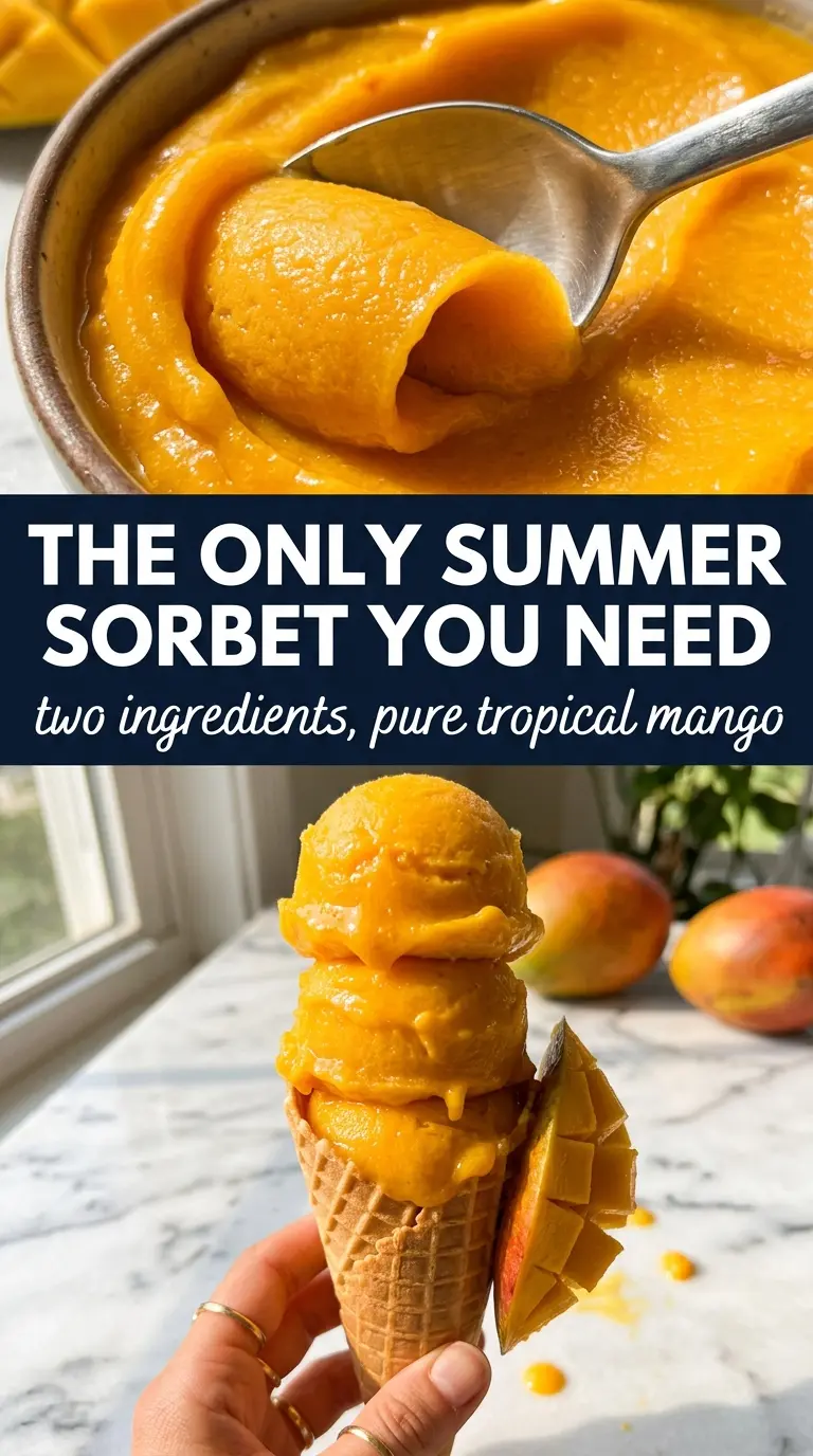 Mango Sorbet vivid tropical frozen dessert
