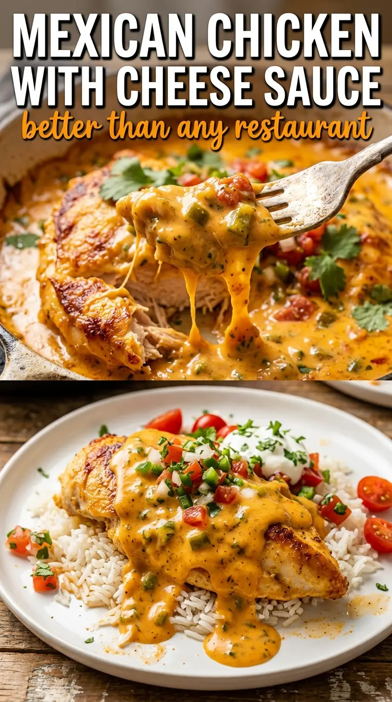 Mexican Chicken with Cheese Sauce cheesy Tex-Mex chicken