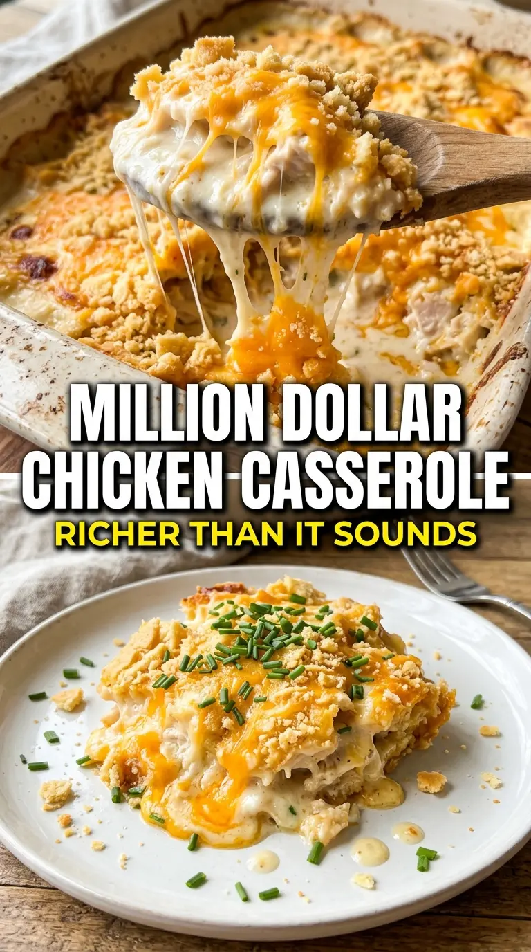 Million Dollar Chicken Casserole creamy golden