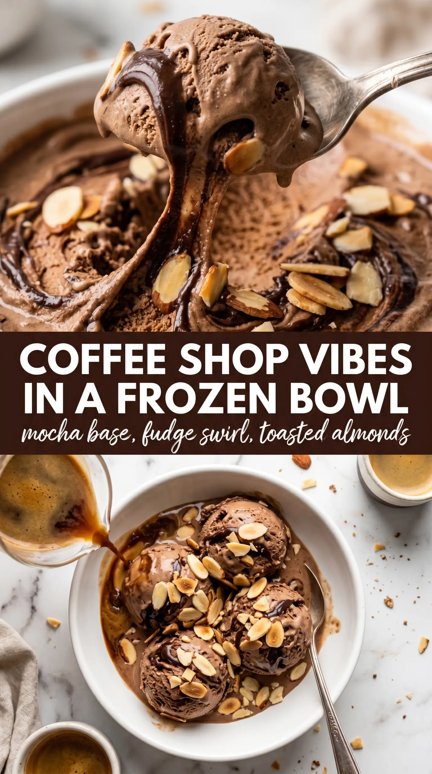 Mocha Almond Fudge Ice Cream bold espresso fudge almonds