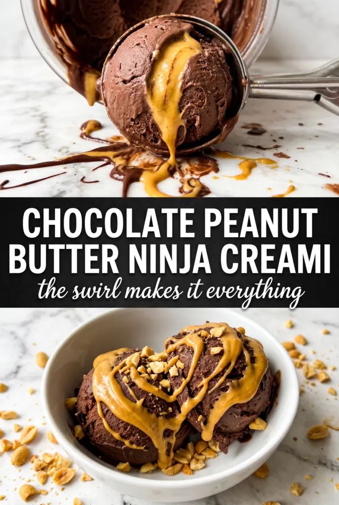 Ninja Creami Chocolate Peanut Butter Ice Cream