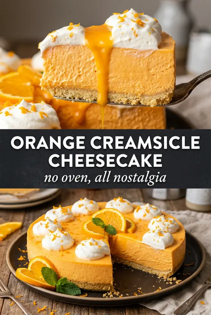 No-Bake Orange Creamsicle Cheesecake