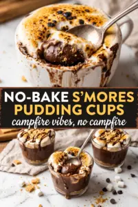 No-Bake S’mores Pudding Cups