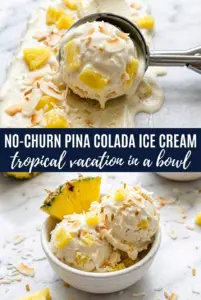 No-Churn Pina Colada Ice Cream