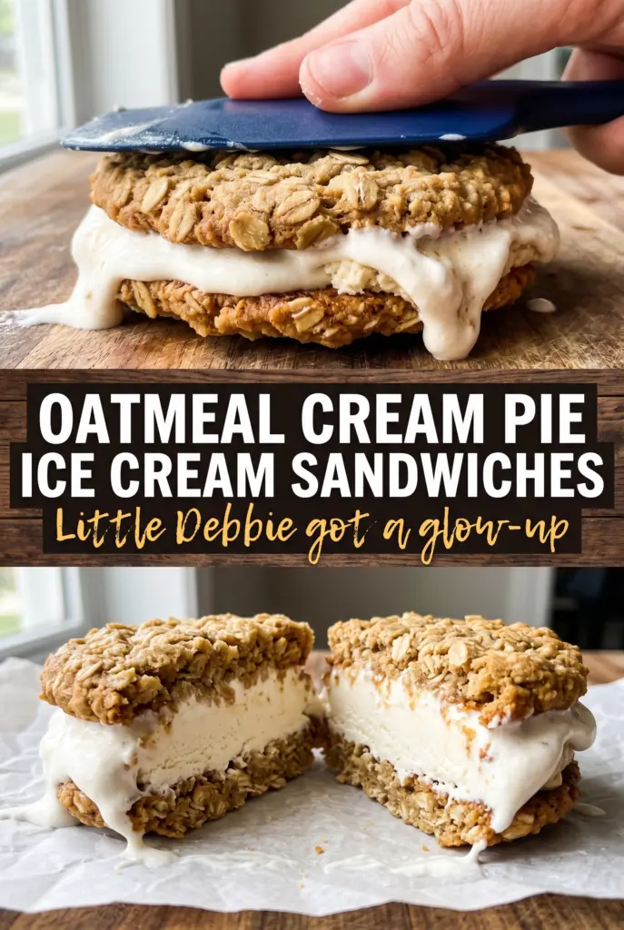 Oatmeal Cream Pie Ice Cream Sandwiches