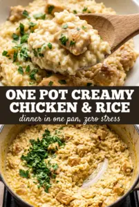 One Pot Creamy Chicken and Rice