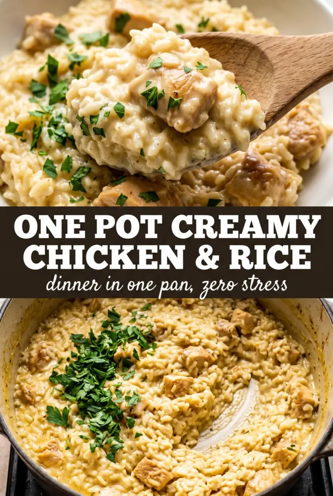 One Pot Creamy Chicken and Rice