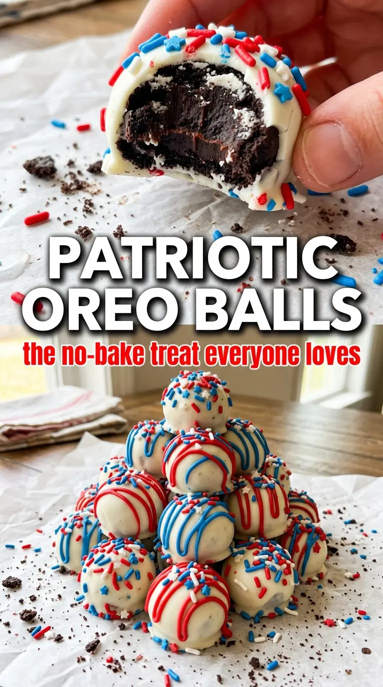 Patriotic Oreo Balls red white blue