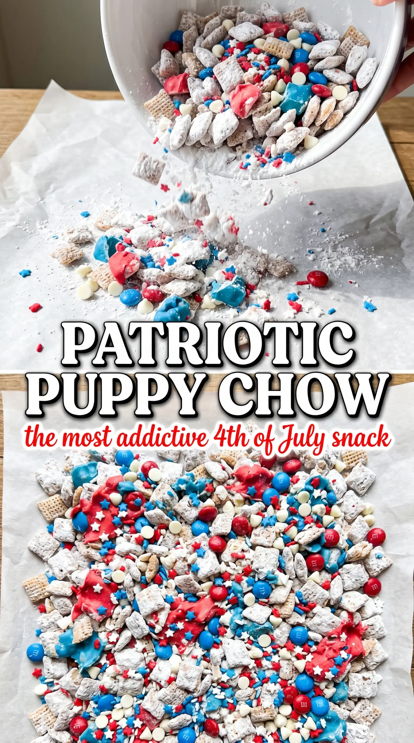 Patriotic Puppy Chow red white blue crunchy