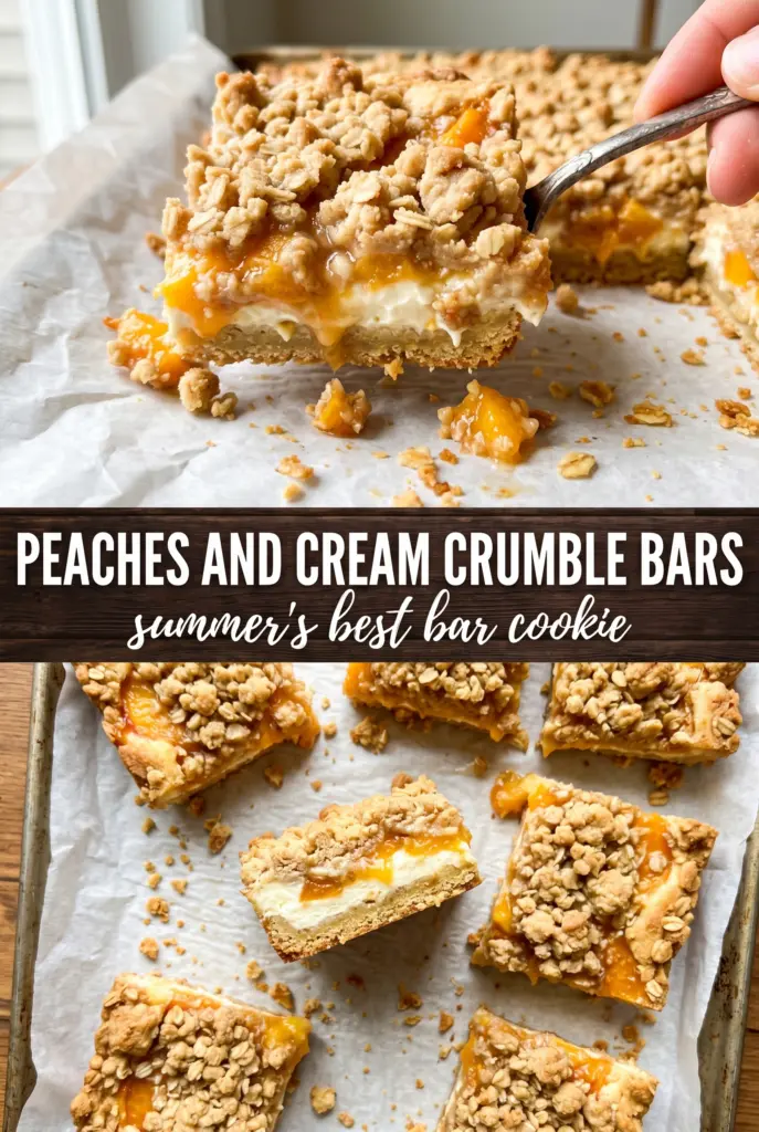 Peaches and Cream Crumble Bars
