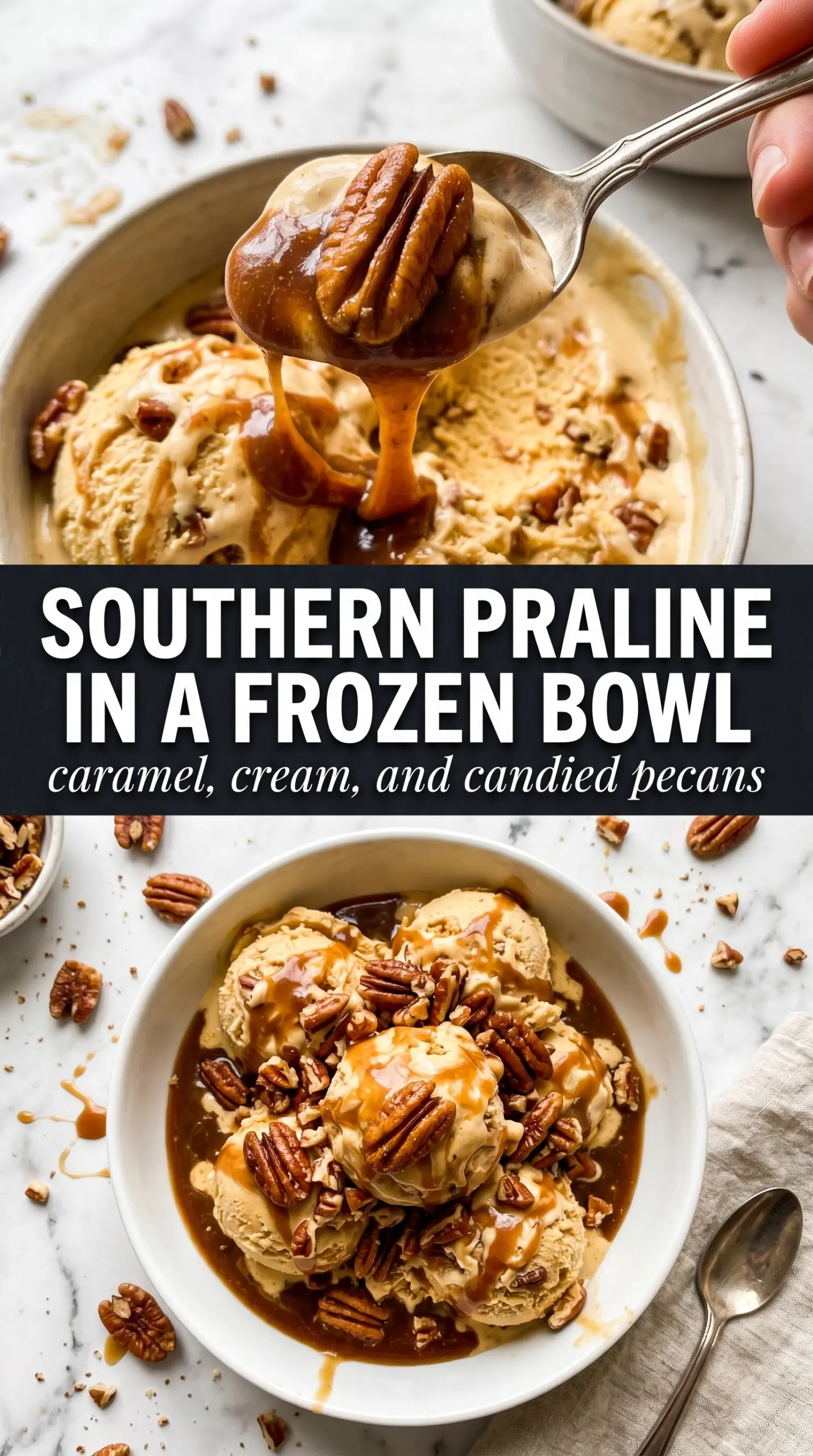 Pecan Praline and Cream Ice Cream creamy crunchy caramelized