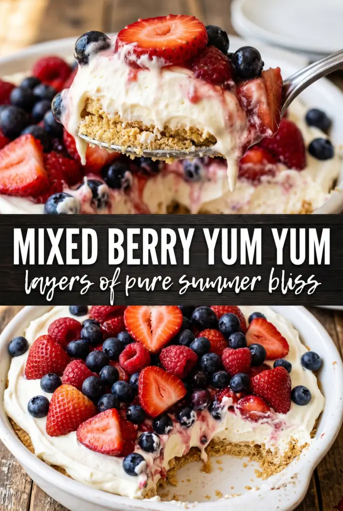 Red, White and Blue Mixed Berry Yum Yum