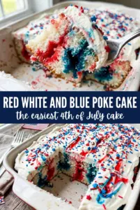 Red, White and Blue Poke Cake