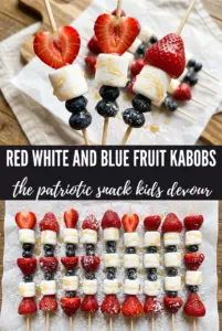 Red, White & Blue Fruit Kabobs