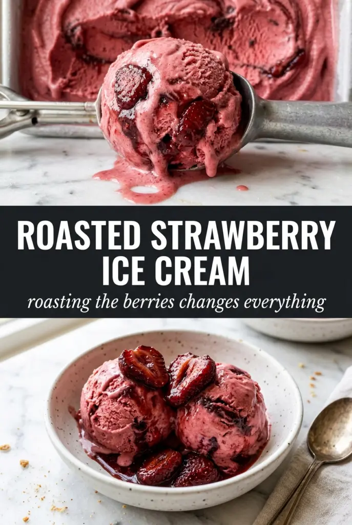 Roasted Strawberry Ice Cream