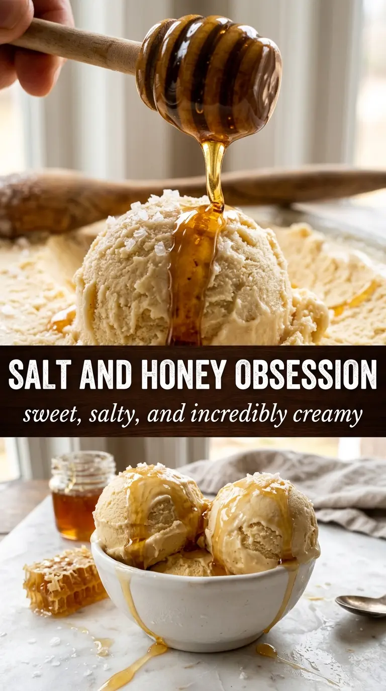 Salted Honey Ice Cream floral custard, sweet salty