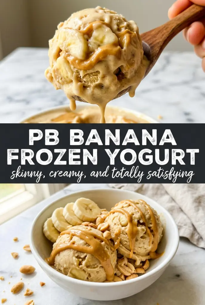 Skinny Peanut Butter Banana Frozen Yogurt
