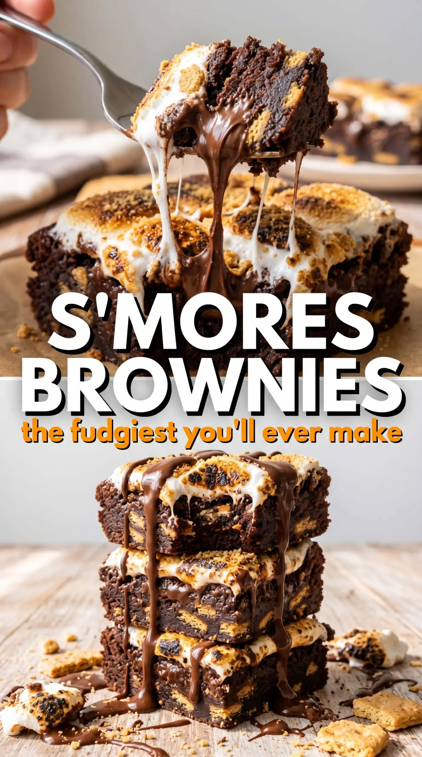 S'mores Brownies gooey toasted chocolate