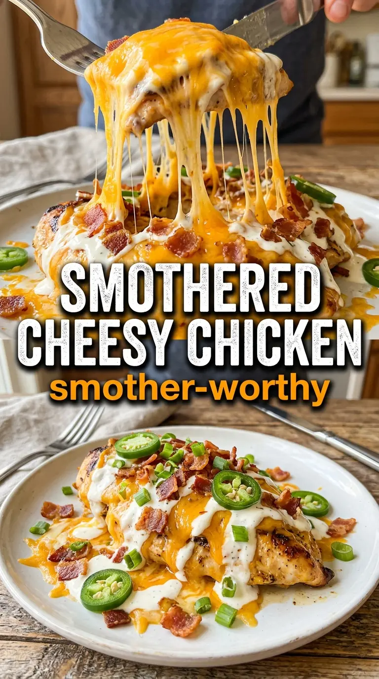 Smothered Cheesy Sour Cream Chicken golden cheesy baked chicken