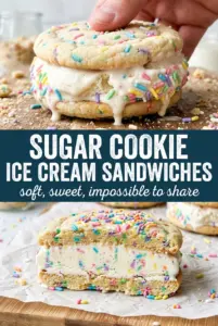 Sugar Cookie Ice Cream Sandwiches