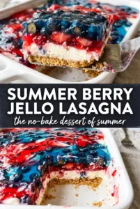 Summer Berry Jello Lasagna