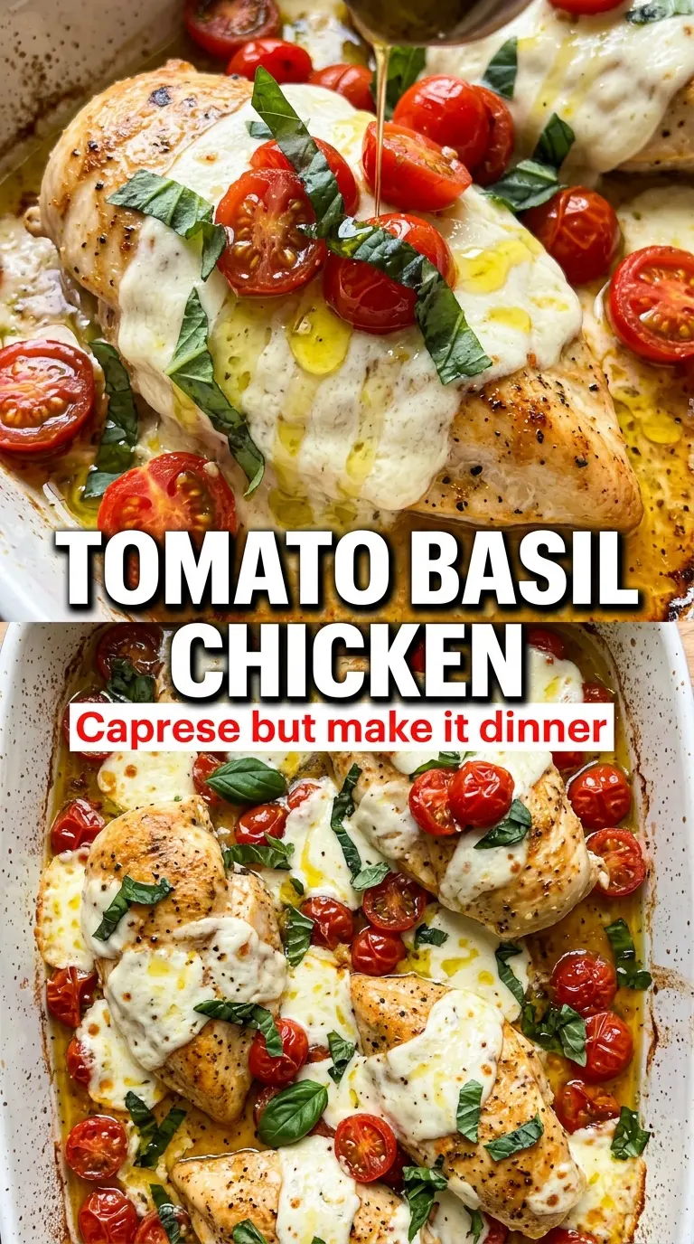 Tomato Basil Chicken Breasts bright tomato basil, golden seared, rustic skillet