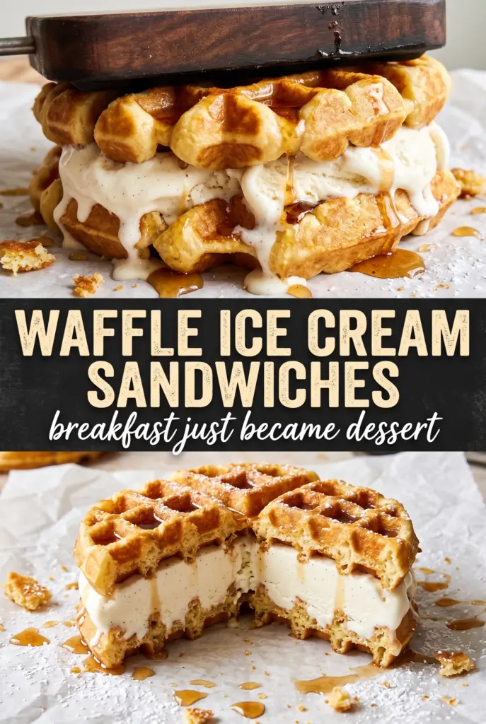 Waffle Ice Cream Sandwiches