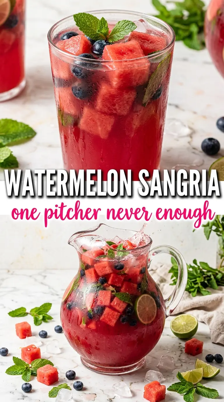 Watermelon sangria blush-pink citrus mint