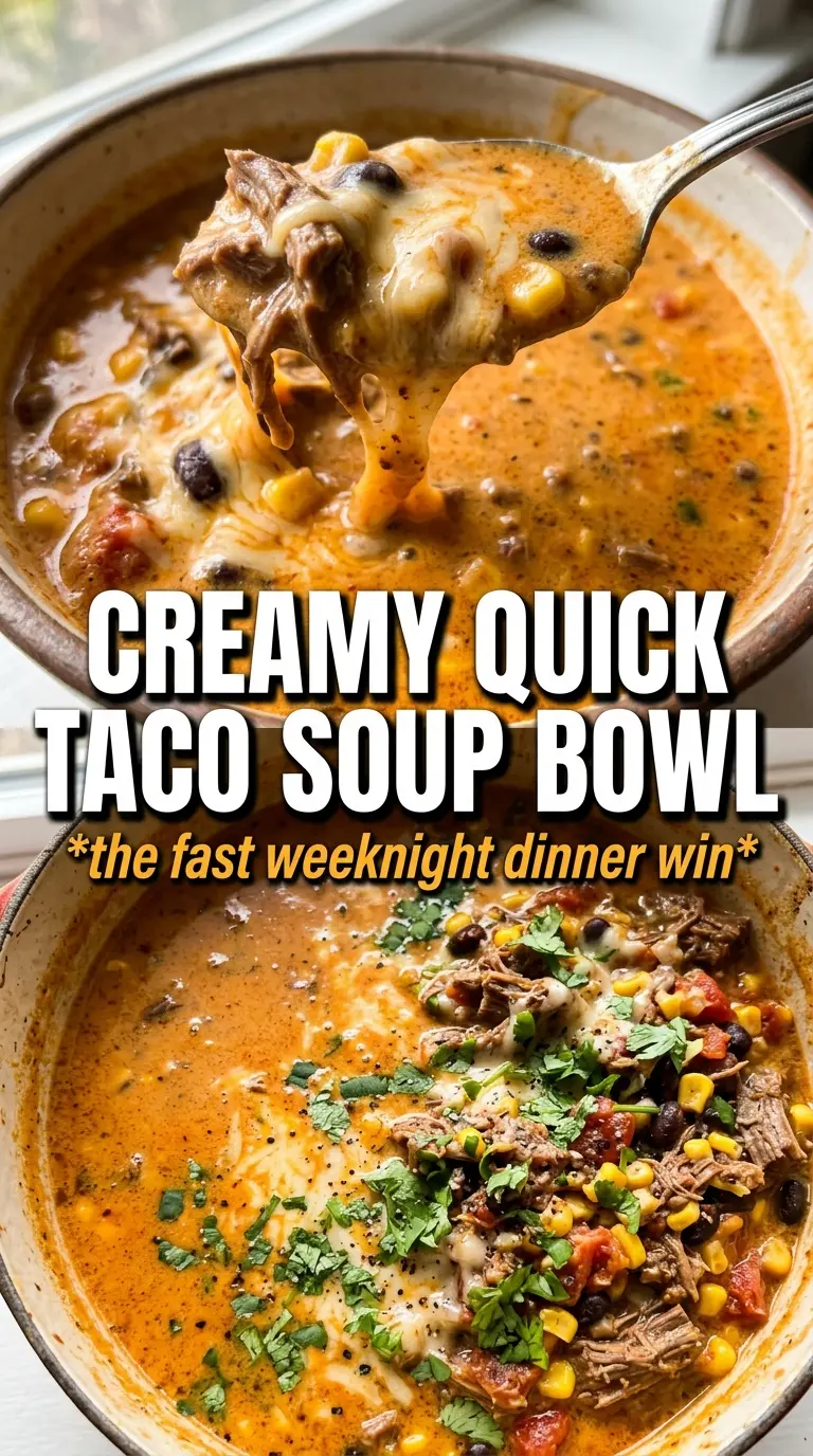 30-Minute Creamy Taco Soup creamy Tex-Mex