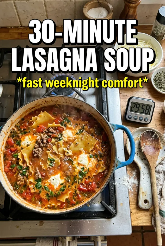 30-Minute Lasagna Soup