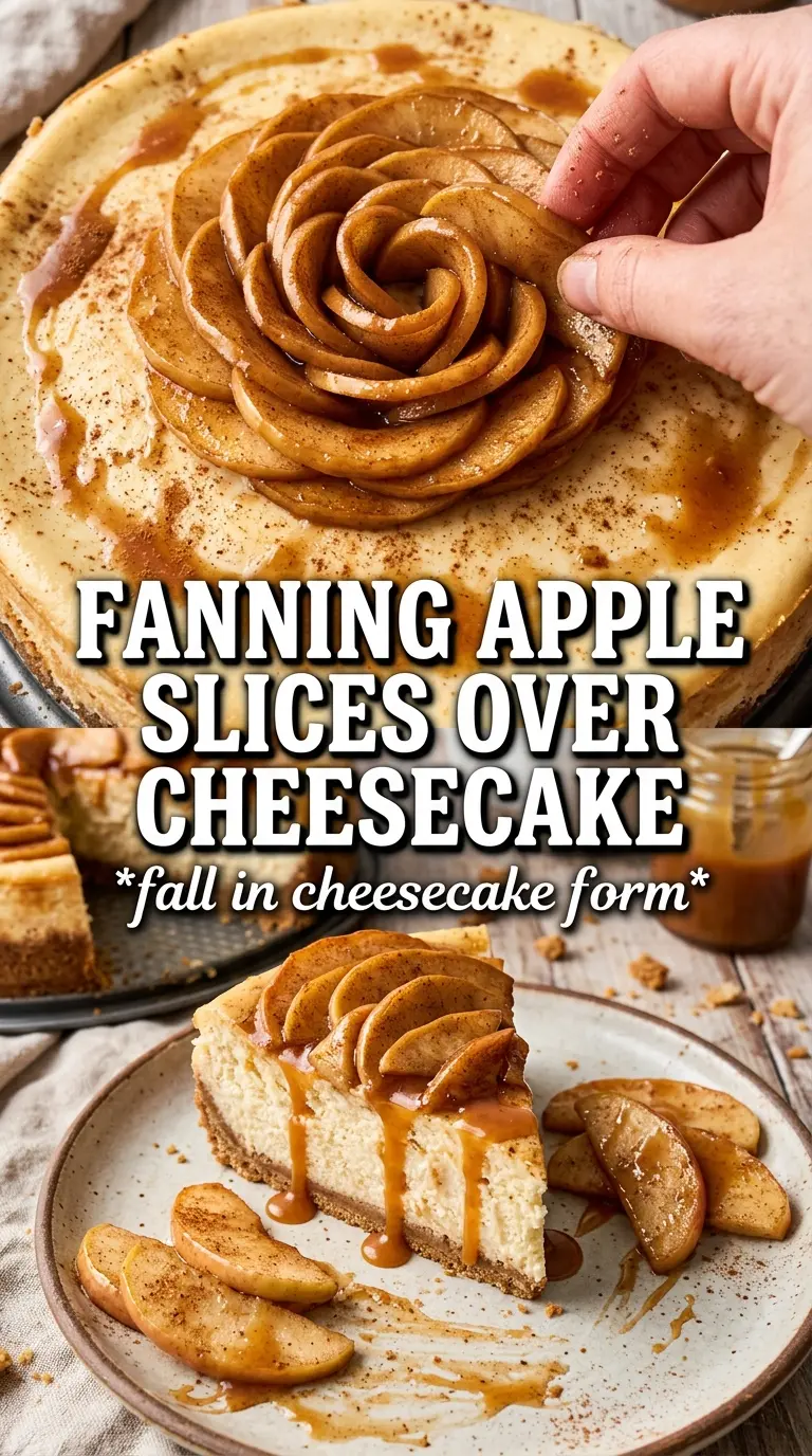 Apple Cider Cheesecake creamy spiced slice