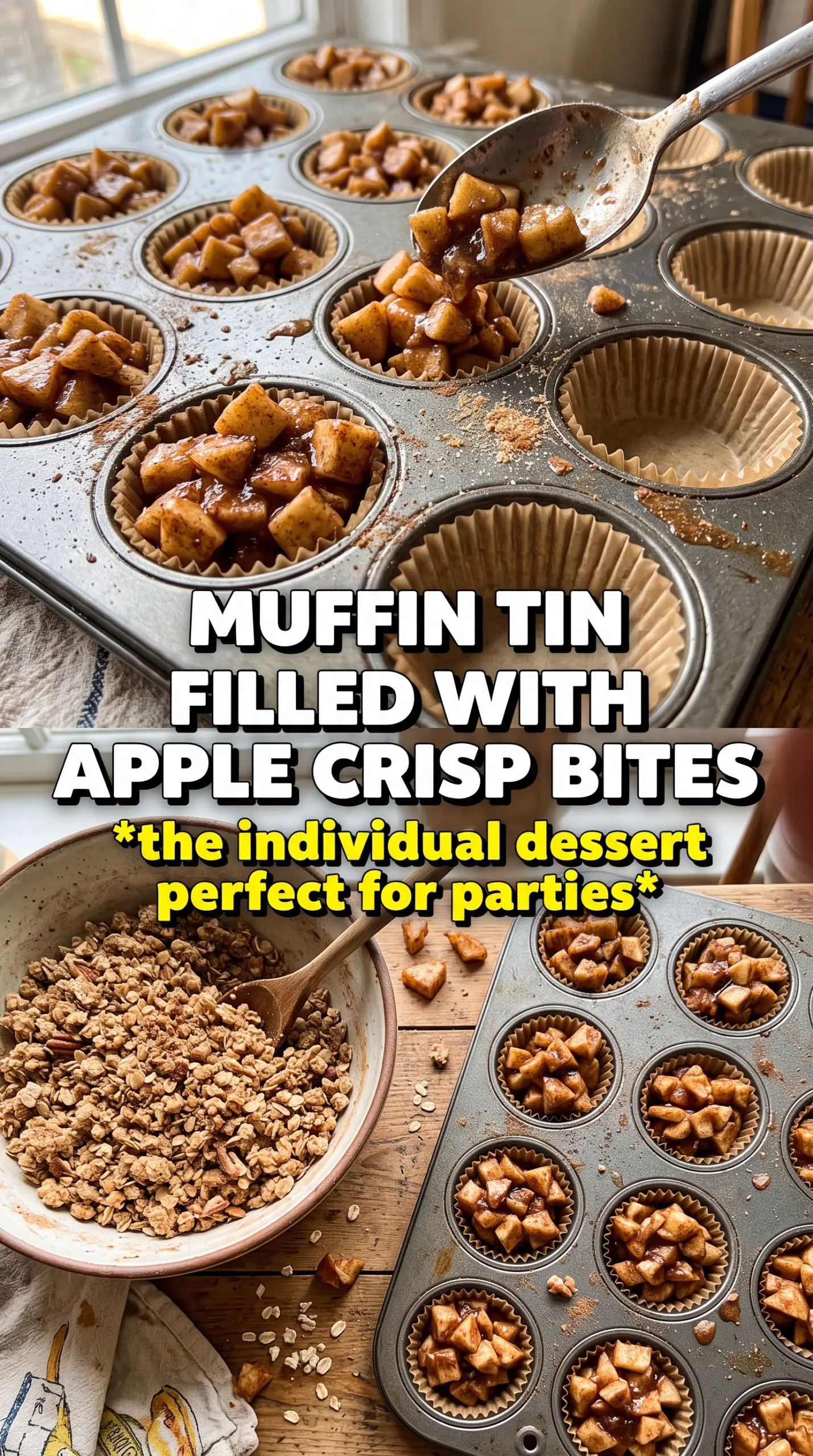 Apple Crisp Bites golden oat crumble caramelized apple