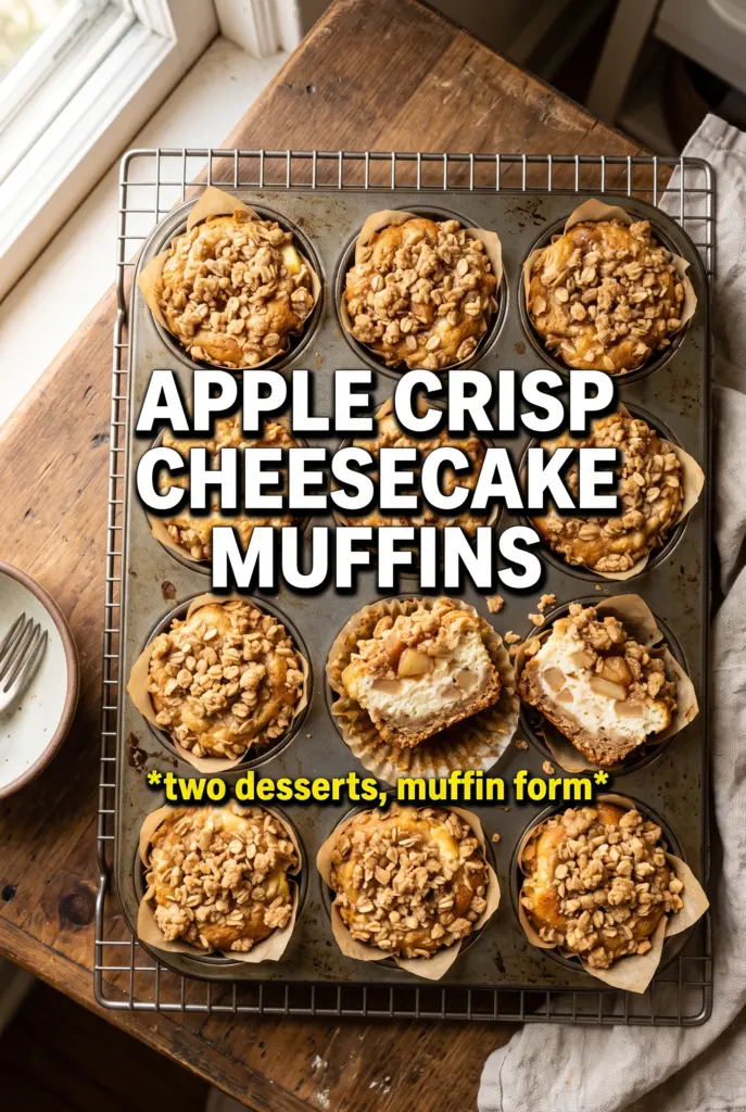 Apple Crisp Cheesecake Muffins
